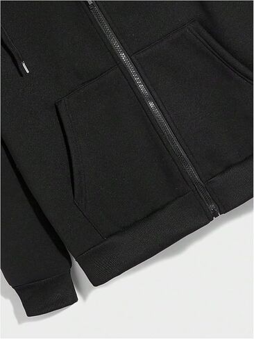 Men's Zip Up Drawstring Hooded Sweatshirt Long Sleeve Basic Hoodies Tops with Pockets in Saudi Arabia