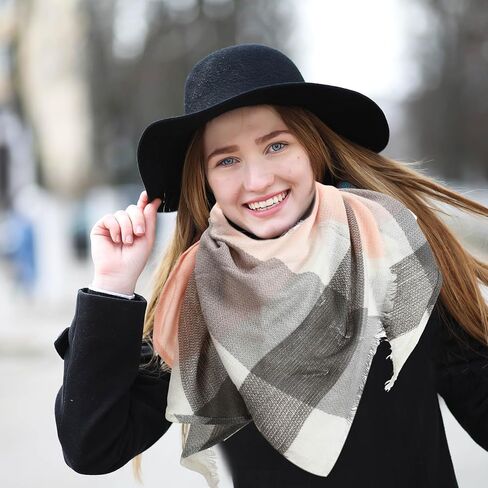 Toulite 6 قطع وشاح الشتاء النساء والأوشحة الخريف مثلث وشاح منقوشة وشاح للنساء الهدايا منقوشة بطانية وشاح دافئ طويل شال (نمط الرجعية) in Kuwait