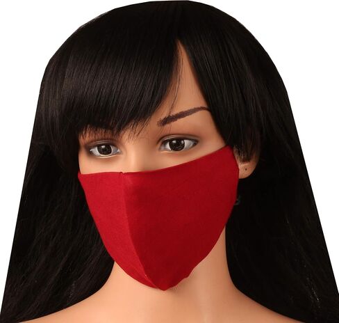 Touchstone Soft Cotton Filter Pocket Nose Bridge Double Layer face mask Reusable Machine Washable for Men, Women. (Pack of 3). Green Grey Black in Saudi Arabia