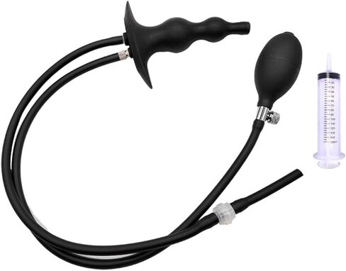 طقم لمبة حقنة شرجية من السيليكون من DAUZ، يعزز التغوط قابس حقنة شرجية ناعمة قابلة للنفخ لتحسين الإمساك للمنزل (نمط 2 مضاد للتدفق الخلفي) in Kuwait