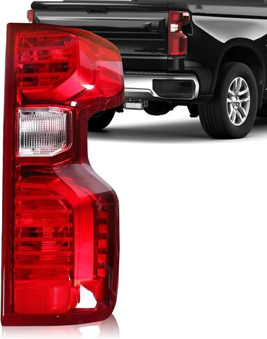 Left Driver Side Tail Light Fit for Chevy Silverado 1500 2500HD 3500HD 2019-2023 (Non-LED type), Halogen Rear Brake Tail Light GM2800308 in Saudi Arabia