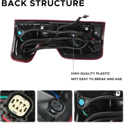 Left Driver Side Tail Light Fit for Chevy Silverado 1500 2500HD 3500HD 2019-2023 (Non-LED type), Halogen Rear Brake Tail Light GM2800308 in Saudi Arabia