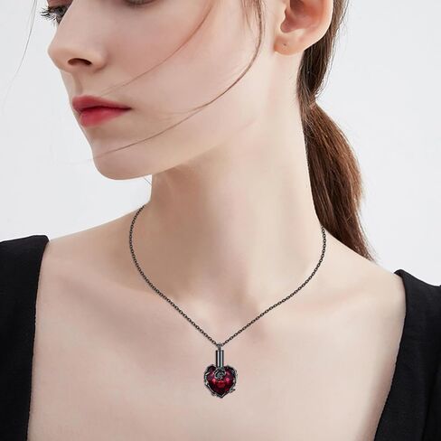 Rose Urn Necklace Ashes 925 Sterling Silver Cremation Pendant Memorial Ashes Rose Pendant Jewelry Gift for Women Men in Saudi Arabia