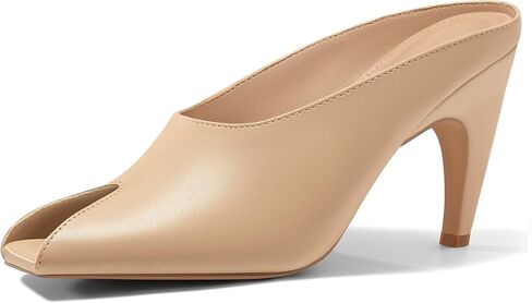 Coutgo Womens Kitten Heels Mules Open Peep Toe Slide Sandals Slip On Summer Dress Shoes in Saudi Arabia
