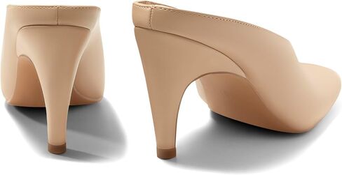 Coutgo Womens Kitten Heels Mules Open Peep Toe Slide Sandals Slip On Summer Dress Shoes in Saudi Arabia