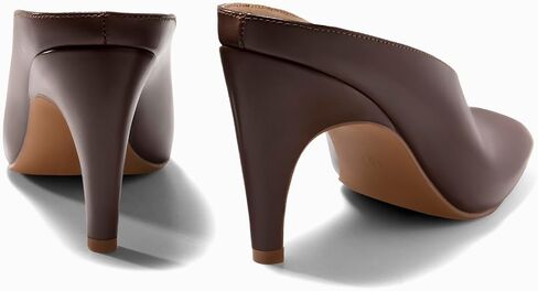 Coutgo Womens Kitten Heels Mules Open Peep Toe Slide Sandals Slip On Summer Dress Shoes in Saudi Arabia