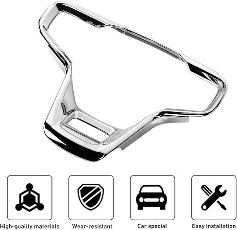 Linskip Steering Wheel Trim Ford Bronco 2021-2025, Steering Wheel Cover for Bronco Interior Accessories(Chrome) in Kuwait