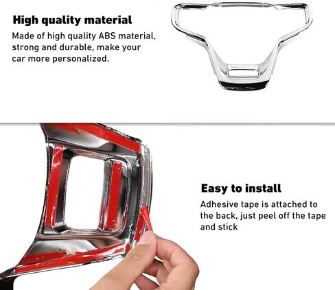 Linskip Steering Wheel Trim Ford Bronco 2021-2025, Steering Wheel Cover for Bronco Interior Accessories(Chrome) in Kuwait