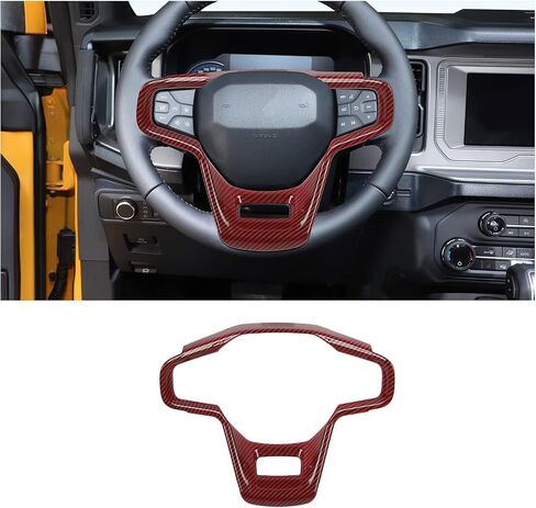 Linskip Steering Wheel Trim Ford Bronco 2021-2025, Steering Wheel Cover for Bronco Interior Accessories(Chrome) in Kuwait