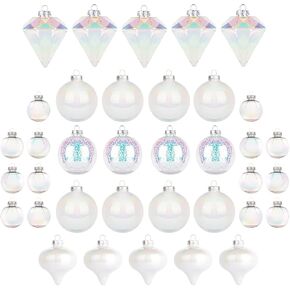 KI Store Purple Christmas Balls 36pcs Shatterproof Christmas Tree Ornaments 4-Inch 3.15-Inch and 2-Inch Christmas Tree Decorations Set