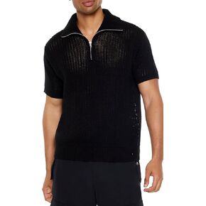 Forever 21 Men's Sweater-Knit Half-Zip Shirt
