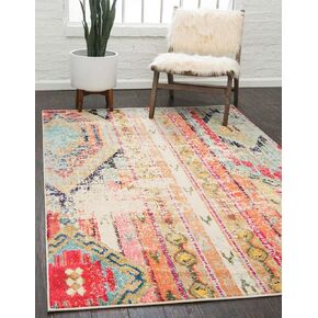 Unique Loom Sedona Collection Area Rug - Yosemite (4' 1" x 6' 1" Rectangle Multi/Blue)