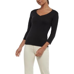 Three Dots Women's 3/4 Sleeve Top