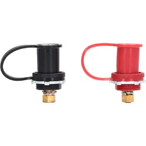 Battery Charger Post Kit, Remote Battery Charger Post 20mm Stud Battery Post Pile Jumper Terminal Compatible with Car RV Truck Charging, Black and Red Pair UL94 V-0 Fire