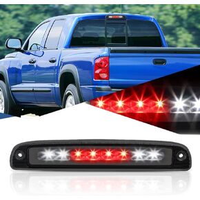 Auto Dynasty LED Rear High Mount 3rd Third Tail Brake Stop Light Cargo Lamp Compatible with Dodge Dakota 97-07, Black Housing Clear Lens