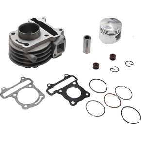 39mm Engine Cylinder w/Head Gasket and Piston Set for 49cc 50cc GY6 4 Stroke Chinese Scooter Moped ATV 139QMB TaoTao Jonway