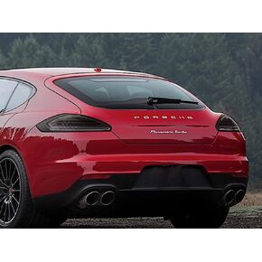 Rvinyl Tail Light Pre Cut Protection Film Tint Cover Kit in Blackout Smoke Compatible with Porsche Panamera 2010-2013 - Adhesive Backs