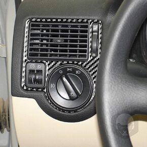 RRX لينة من ألياف الكربون سائق الجانب فتحات التيار المتردد غطاء الإطار ملصق CF الديكور الداخلي المشارك الطيار تكييف الهواء منفذ الإطار تقليم لشركة فولكس فاجن بورا جيتا Mk4 ‎R32 GTI Golf4 Golf 4 1999-2004