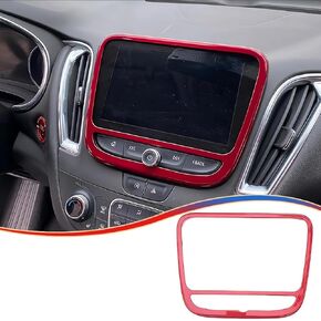 Navigation Panel Frame Cover, for Chevrolet Malibu 2016 2017 2018 2019 2020 2021 2022 2023 2024 Navigation Bezel Trim Cover Car Sport Interior Accessories -Wine Red