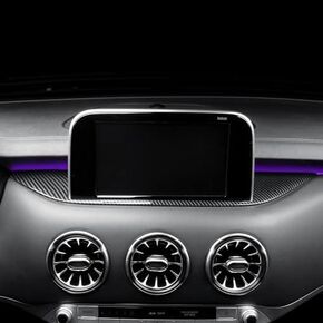 YOUTOOCAR Carbon Fiber Pattern Navigation Panel Trim Cover Decoration Compatible with Kia Stinger 2021-2024 Accessories