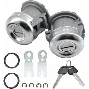 أسطوانة قفل الباب مع مجموعة مفاتيح متوافقة مع 1997-2016 Ford F150 F250 F350 Super Duty استبدال 7C3Z1521990A 7C3Z-1521990-A