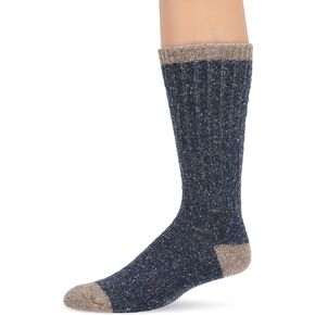 Wise Blend Men's Merino Wool Blend Marl Knit Mid Calf Boot Socks 2 Pair Pack
