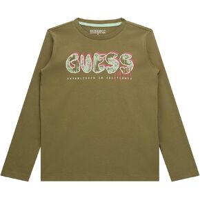 GUESS Boys' Eco Long Sleeve Graphic T-Shirt
