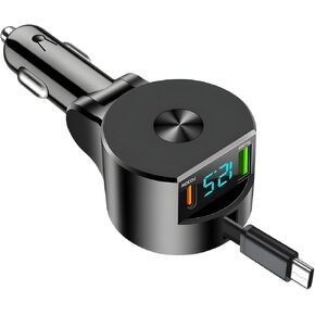 شاحن سيارة USB C، محول طاقة PD 30W QC 3.0 ولاعة سجائر السيارة مع شاحن USB بمقبسين، شاحن سيارات فائق السرعة 12 فولت 24 فولت، عالمي لسيارات الدفع الرباعي، سيدان، شاحنة