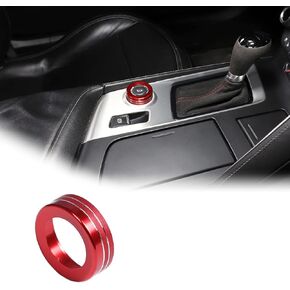 Alloy Car Interior Center Console Multimedia Knob Button Covers Compatible with Chevrolet Corvette C7 2014-2019 Car Driving Mode Knob Cover Trim (Red)