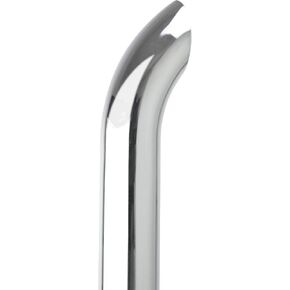 Chrome Exhaust Pipe 5"DIA, 24" Length Curved，Flared Bottom with Slot