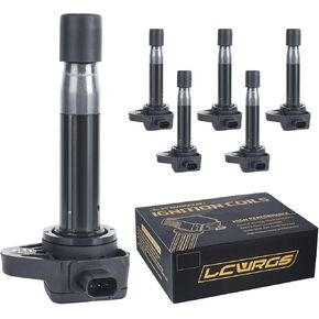 LCWRGS Ignition Coil Pack of 6 Fits for 3.5 V6 Honda Odyssey Accord Crosstour Pilot Ridgeline Acura TL 2008 2009 2010 2011 2012 2013 2014 Coil Packs 3.5L Replaces# UF603
