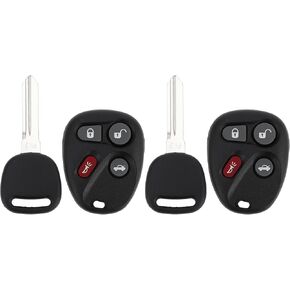 X AUTOHAUX 2 Set 315MHz L2C0005T Keyless Entry Remote Ignition Transponder Key Fob for Cadillac CTS 2003-2007 48 Chip 4 Buttons 2 Set