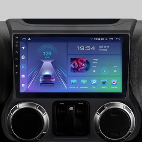 ASURE 10.1 inch Android Car Stereo Radio for Dodge Ram 1500 2009-2012,Jeep Wrangler 2007-2017,Chrysler 300C 2008-2010,Car GPS Navigation Unit with Wireless Carplay,Android Auto,1280x800 Screen