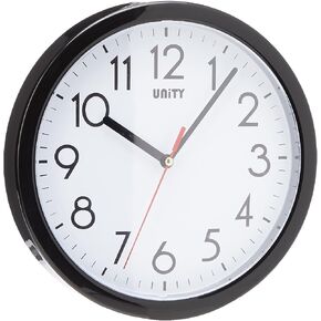 Unity Wall Clock, Hastings, Silent Sweep, Modern, White, 22 cm / 8.6-inch