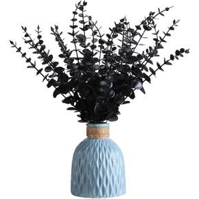 ASTRYAS 15Pcs Silver Eucalyptus Stems, Artificial Eucalyptus Leaves Decor Faux Greenery Stems Fake Eucalyptus Stem for Wedding Flower Arrangement Farmhouse Vase Home Decoration(Silver)