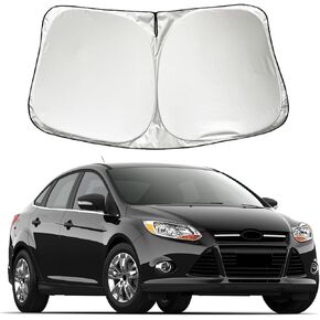 XHRING Car Windshield Sun Shade Sunshade Compatible with Ford Focus 2012-2018 Hatchback Accessories, Car Front Window Sun Shield Cover Summer Essentials