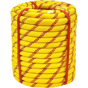 Climbing Rope 3/4 in x 150 Ft Blue Bull Rope Polyester Braided Arborist Rope 48 Strands Climbing Rope for Adults for Tree Pulling,Nautical Rigging Rope Rope Swing for Tree