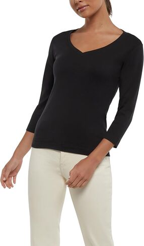 Three Dots Women's 3/4 Sleeve Top in Kuwait