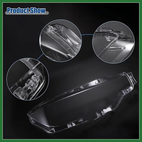 Motoforti Front Left Right Side Headlight Cover Headlamp Clear Lens Shell Cover Fit for BMW 3 Series F30 Sedan 2016-2018 No.63117419630 - Pack of 2 Long-lasting in Saudi Arabia