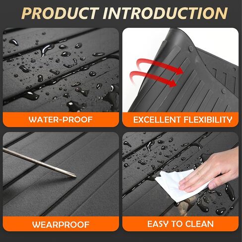 Xipoo TPE Tailgate Mat Cargo Mat Compatible with 2022-2024 Toyota Tundra Tailgate Liner Cargo Liner Replacement for 2022-2024 Toyota Tundra Accessories(Tailgate Mat) in Saudi Arabia