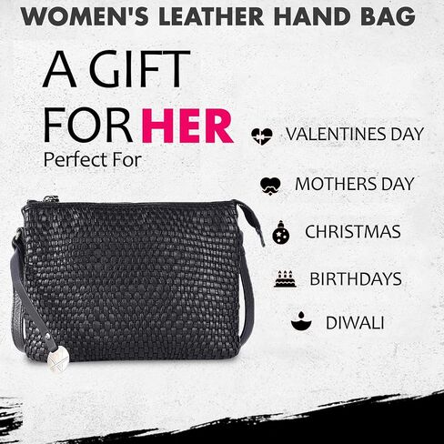 Genuine Leather Crossbody Sling Bags for Women, Bags for Women Trendy Casual Office Bag with Adjustable Strap in Saudi Arabia