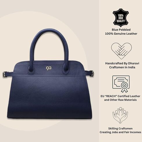 Sarah Grey Genuine Leather Tote Bag in Saudi Arabia