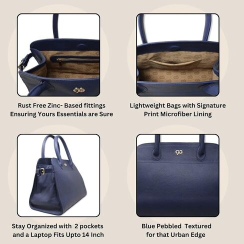 Sarah Grey Genuine Leather Tote Bag in Saudi Arabia