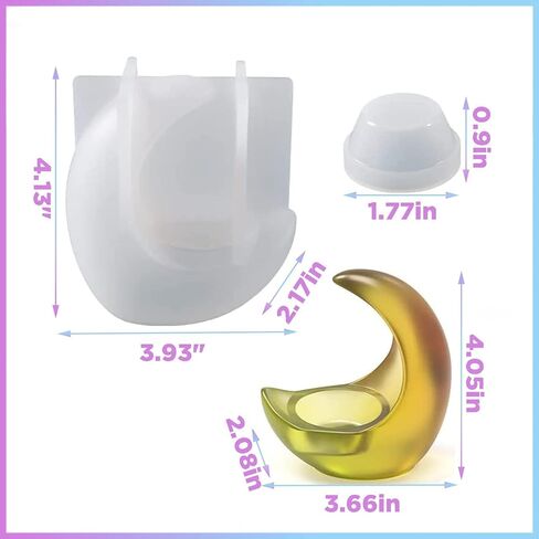 Jar Resin Molds Silicone Set, Oval Coaster Molds Bottle Shape Container Moulds, Round Vase Molds Storage Bottle Candle Holder Candy Container Epoxy Resin Casting Craft Flower Pot Gifts 20221219 in Kuwait