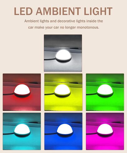 Car Interior LED Lights,Led Lights for Car,Car Accessories Car Led Lights,Interior Car Lights with USB Port,Car Decor Lights, Automotive Ambient Neon Light Kit for Car (Colorful) in Saudi Arabia