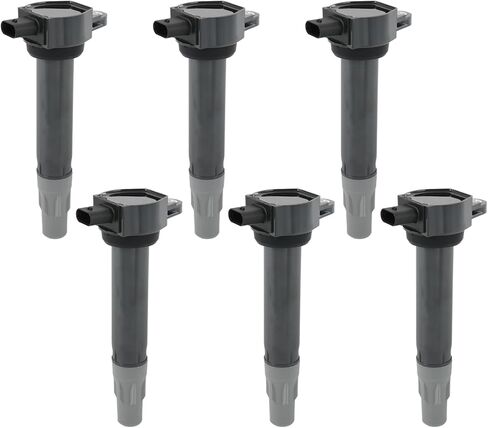 مجموعة من 6 ملفات إشعال متوافقة مع كرايسلر 300 سيروس سيبرينغ باسيفيكا دودج تشارجر ماغنوم ستراتوس أفينجر تشالنجر جورني نيترو V6 2.7L 3.5L استبدال # UF502، 4606869AA، 4606869AB in Kuwait