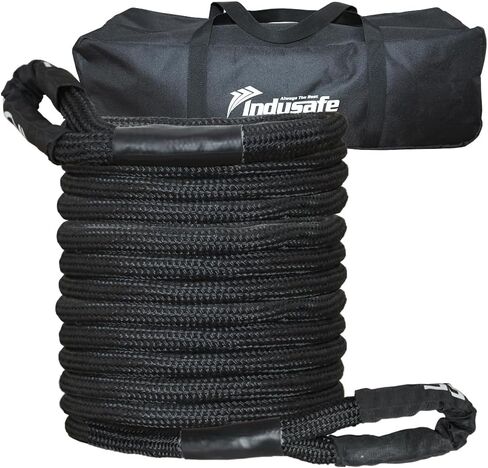 Kinetic Recovery Tow Rope, 22000lbs Heavy Duty Offroad Snatch Strap, Heavy Duty Offroad Power Recovery Rope with Bag,Vehicle Recovery Rope for Jeep Car Truck ATV UTV SUV (7/8'' X 20FT) in Kuwait
