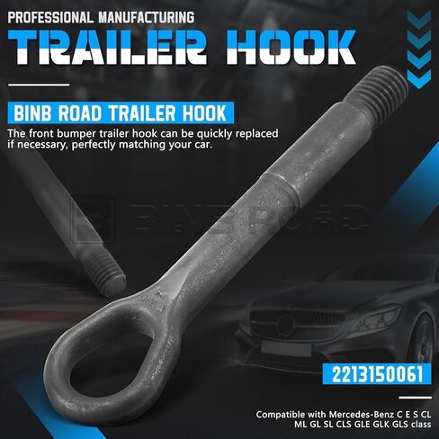 Tow Hook Tow Eye 2213150061 Compatible with Mercedes Benz C300 E350 ML350 GLK350 S350 SL63，Sliver in Kuwait