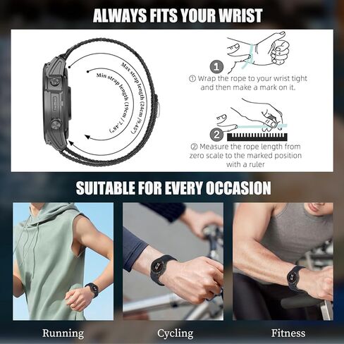 سوار ساعة من النايلون لسلسلة Garmin Fēnix/Epix/Quatix/MARQ/Descent Series/D2 Series/Enduro/Tactix، حزام بديل مريح للتنفس، حزام معصم رياضي لـ QuickFit 26 مم - أخضر داكن برتقالي in Kuwait