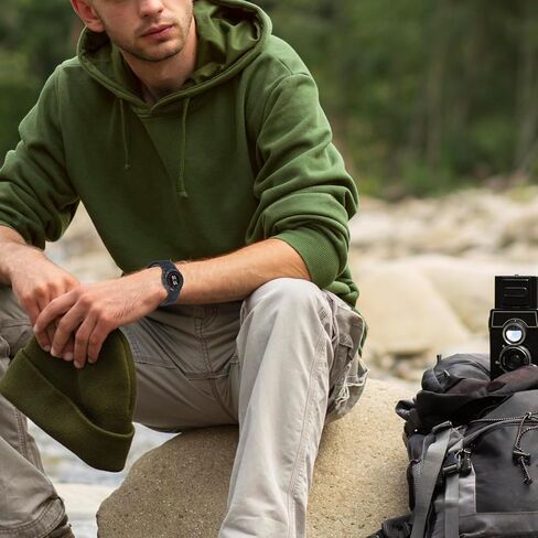 سوار ساعة من النايلون لسلسلة Garmin Fēnix/Epix/Quatix/MARQ/Descent Series/D2 Series/Enduro/Tactix، حزام بديل مريح للتنفس، حزام معصم رياضي لـ QuickFit 26 مم - أخضر داكن برتقالي in Kuwait